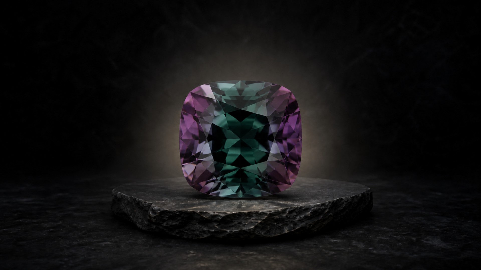 Alexandrite is a rare chrysoberyl mineral famous for changing color. It looks bluish-green in daylight and purplish-red under warm light. It scores 8.5 on the hardness scale, serves as a June birthstone, and often costs thousands of dollars per carat due to its extreme scarcity.