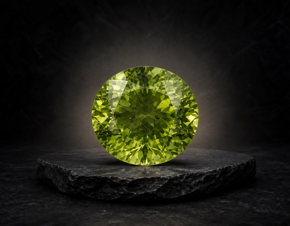 Peridot is a vibrant yellowish-green gemstone and the official birthstone for August. It is the gem variety of the mineral olivine and is unique because it forms deep within the Earth’s mantle rather than the crust, and has even been discovered in fallen meteorites.