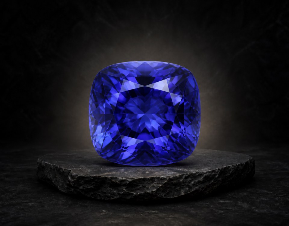 Tanzanite is a rare blue-violet gemstone made of the mineral zoisite. Found only near Mount Kilimanjaro in Tanzania, it is famous for showing different colors from different angles. It is a modern birthstone for December and is popular for fine jewelry like earrings and necklaces.